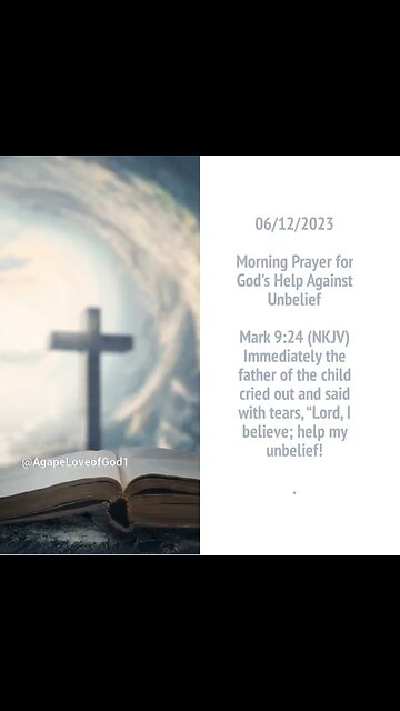 Morning Prayer for God’s Help Against Unbelief