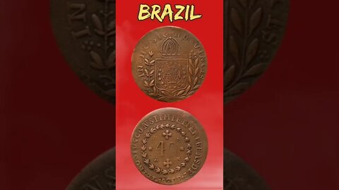 Brazil 40 Reis 1830.#shorts #education #coinnotesz