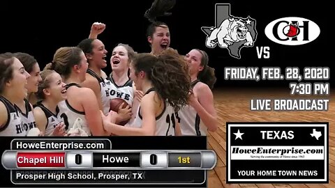 Howe Lady Bulldogs vs Chapel Hill Lady Devils, regional semifinal basketball, Feb 28, 2020