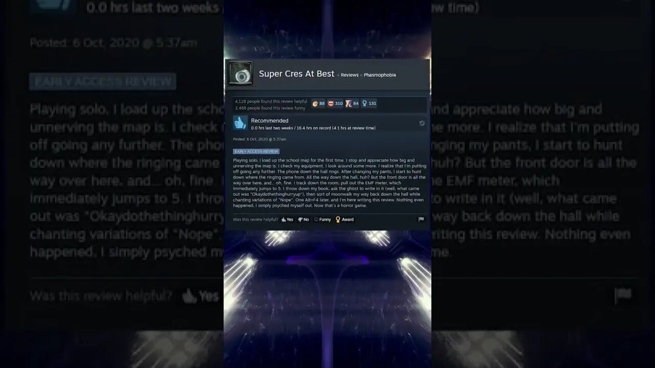 Steam Review (Phasmophobia player Pooped his Pants)