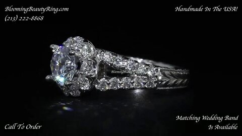 BBR-567E Diamond Engagement Ring By BloomingBeautyRing.com