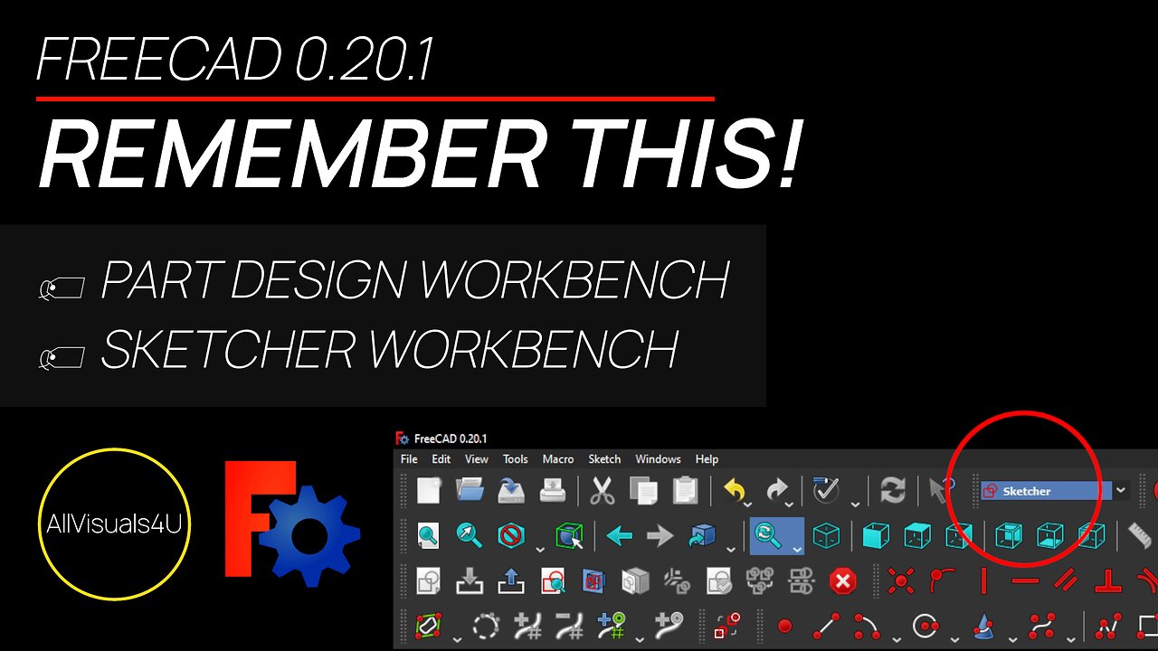 ⚠ When To Start With The Sketcher Workbench - Free CAD Online - FreeCAD Sketcher Tutorial