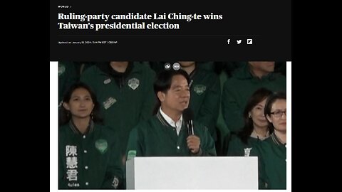 what does China say about the Taiwan election