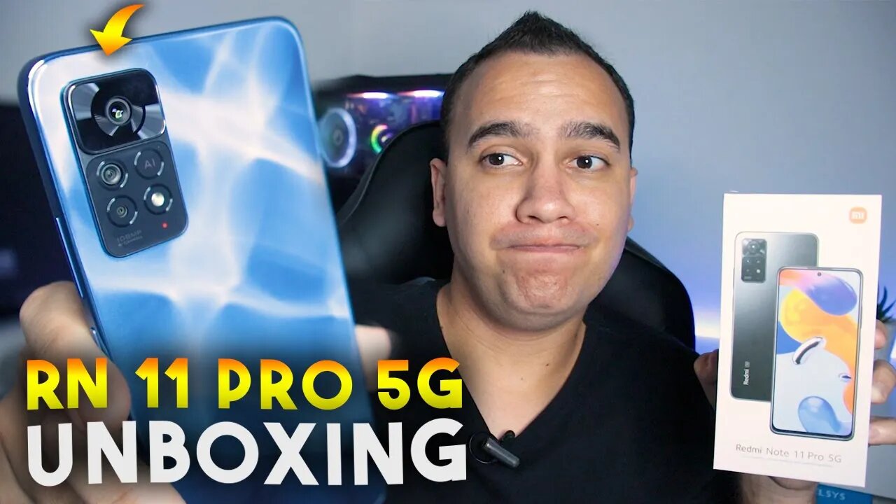 REDMI NOTE 11 PRO 5G, com TELA de 120hz, 108MP e 67W! Unboxing e detalhes