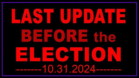 Last Update Before The Election: Trump in Dark MAGA - SCOTUS Election cases!