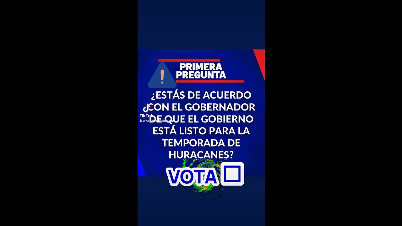 ENCUESTA: CREES QUE EL GOBIERNO ESTÁ INTERESADO PREPARADO PARA LA TEMPORADA DE HURACANES?