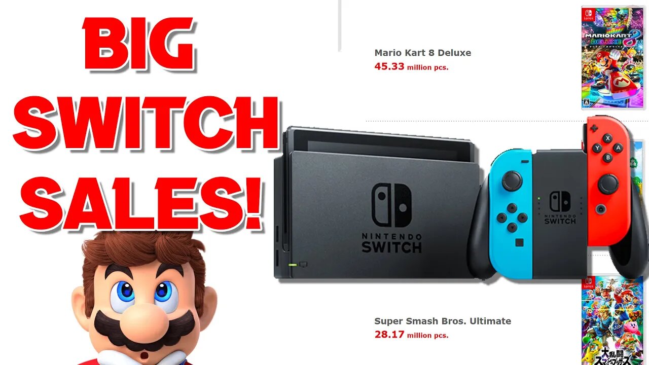 BIG Nintendo Switch Sales Numbers (About To Pass PS4 & Impressive Software Numbers)