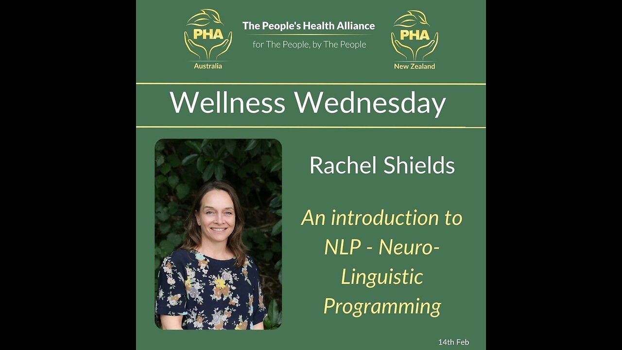 NLP with Rachel Shields - PHA Wellness Wednesday