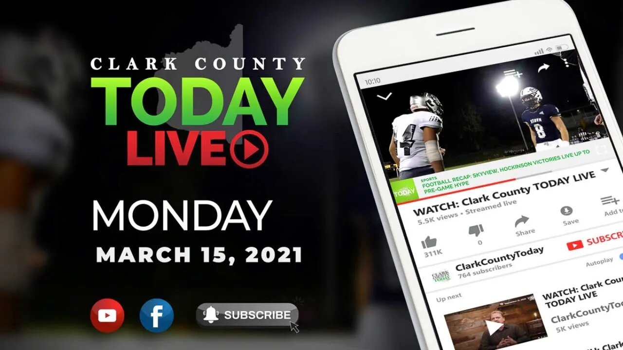 WATCH: Clark County TODAY LIVE • Monday, March 15, 2021