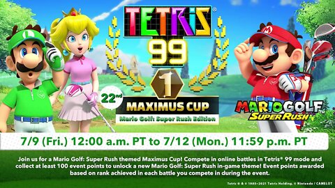 Tetris® 99 - 22nd MAXIMUS CUP Gameplay Trailer - Nintendo Switch