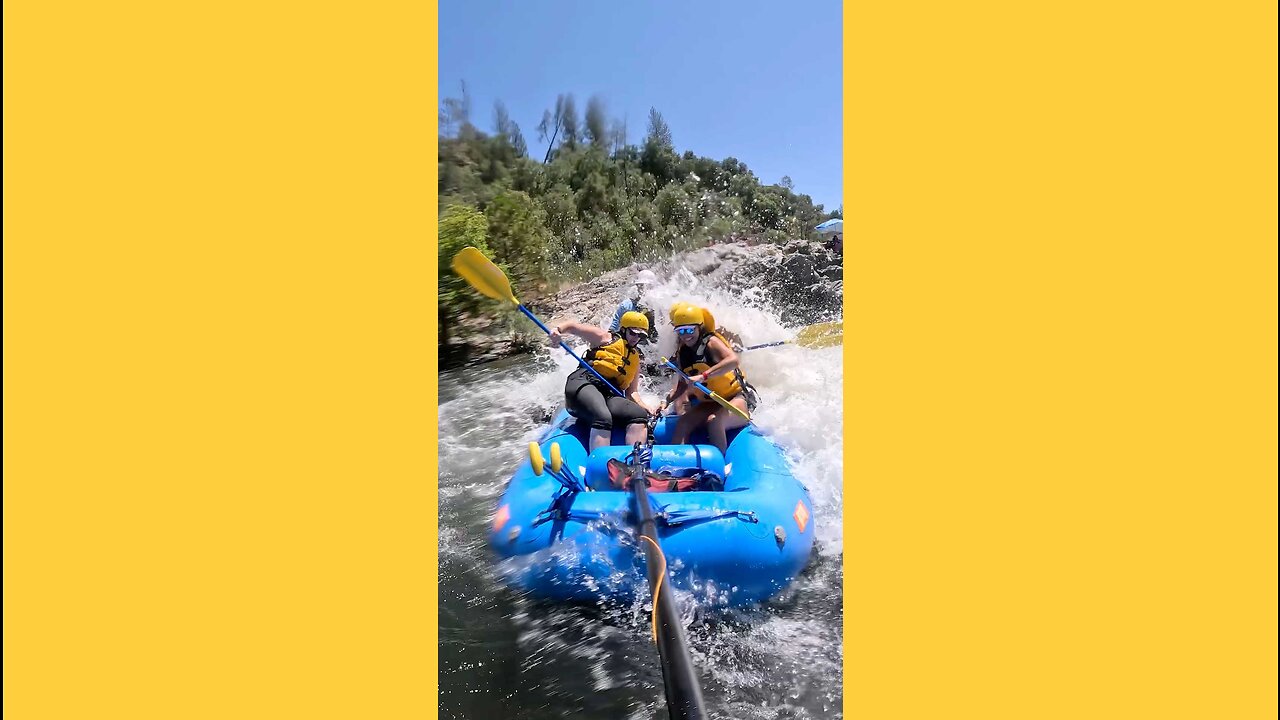 Whitewater Rafting thru SATAN'S CESSPOOL, class III rapid | Coloma, CA