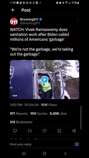 Vivek Picking Up Trash