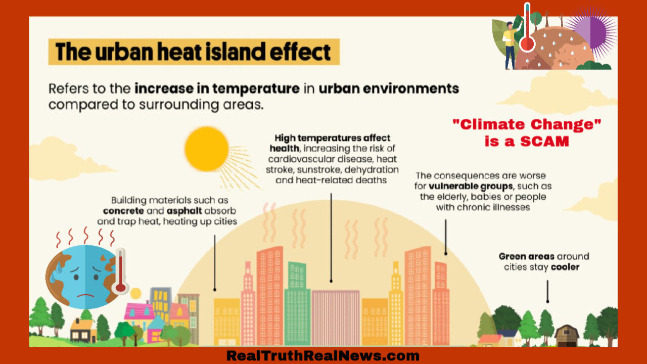 ☀️🥵 Ever Wonder Why the Corrupt UN is Screaming "Global Boiling"? They're Getting Their Temps Using the "Urban Heat Island Effect"!