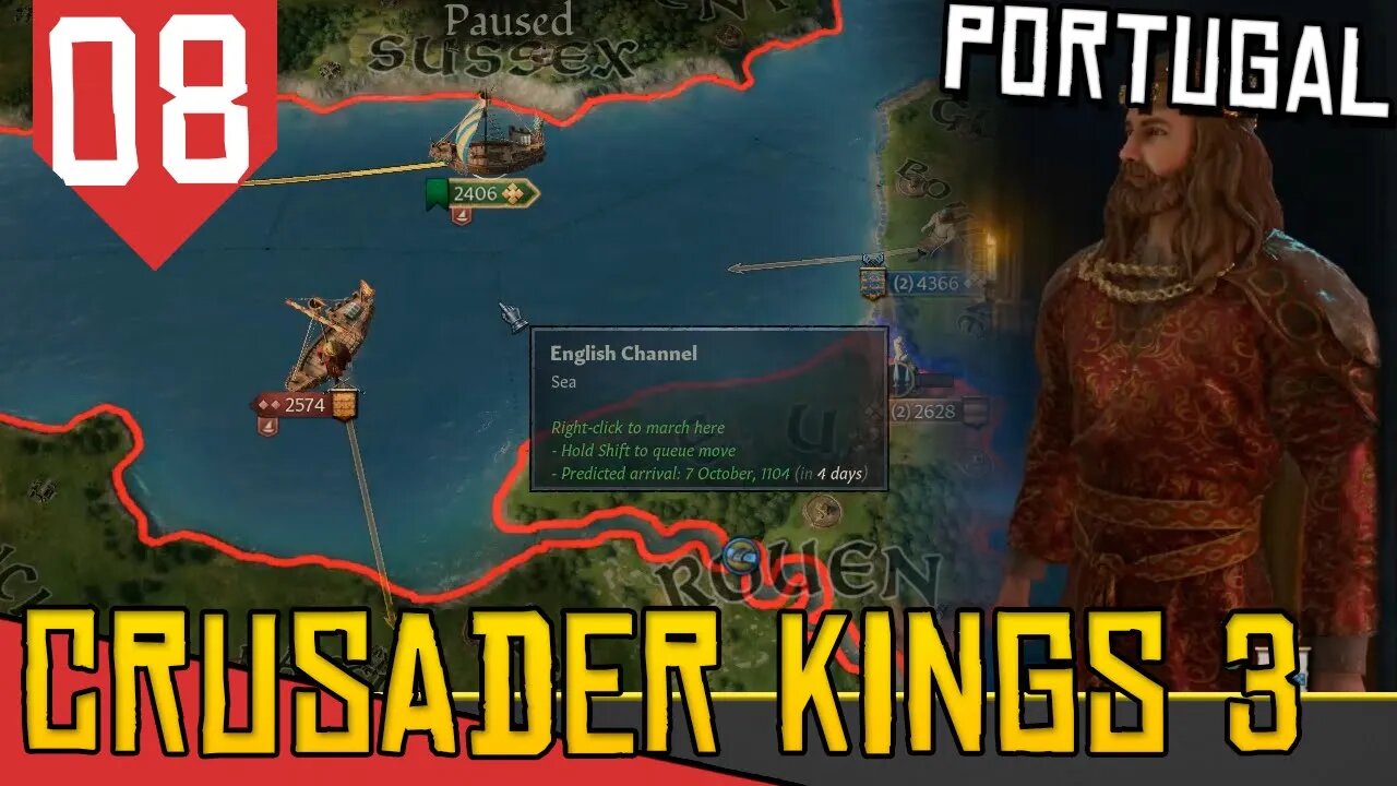 GUERRA Contra Inglaterra, Aquitânia e o POVO - Crusader Kings 3 Portugal #08 [Gameplay PT-BR]