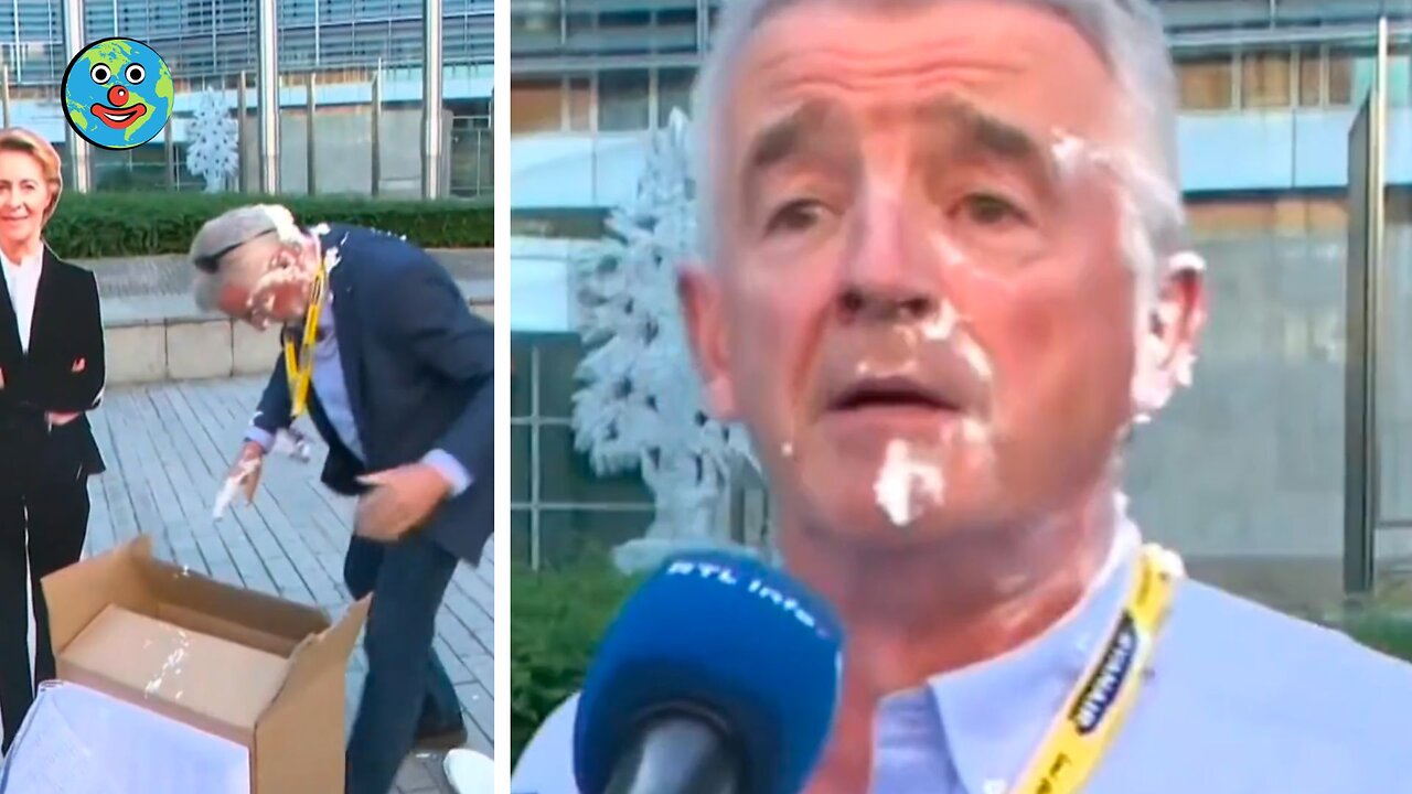 Ryanair CEO gets a pie in the FACE 🥴