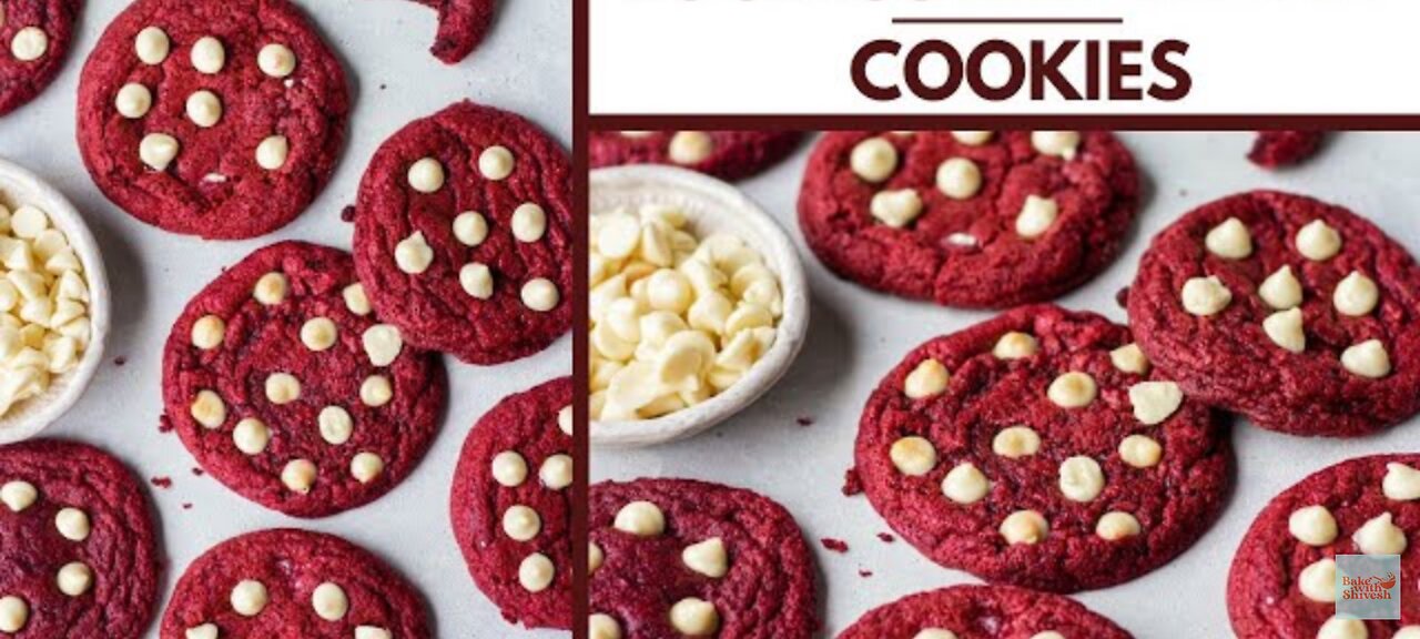 Eggless Red Velvet Cookies