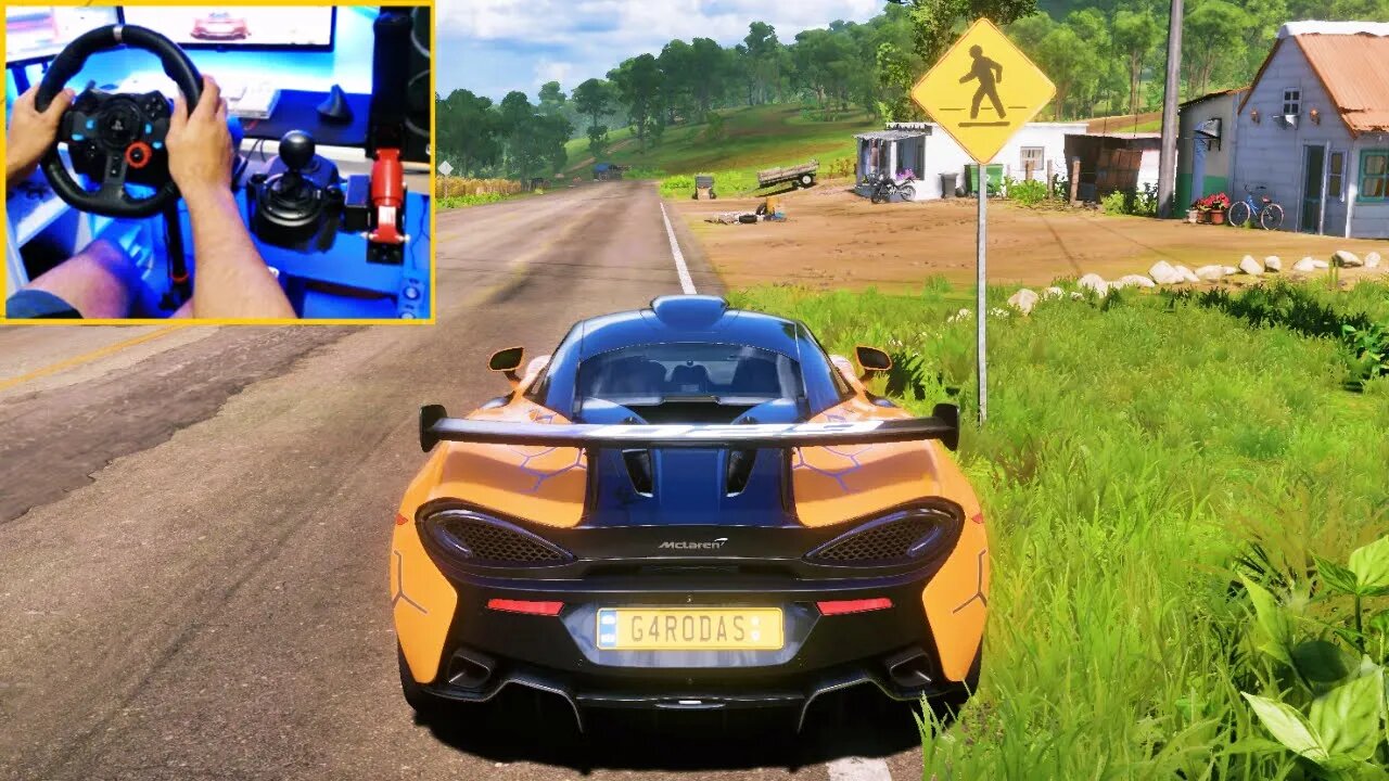 FORZA HORIZON 5 - MCLAREN 620R 2021 Steering Wheel G29 GAMEPLAY 4K