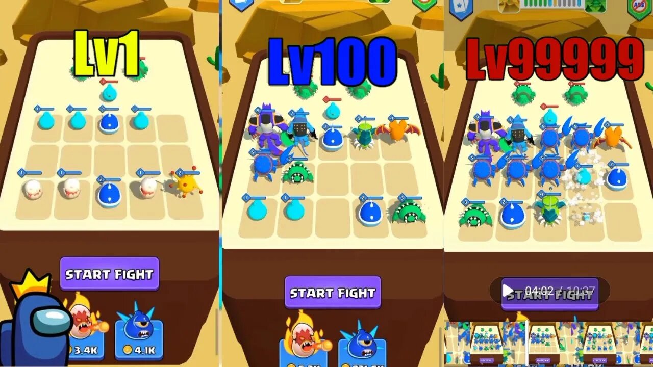 MAX LEVEL in Merge Monster the evolution of the monsters