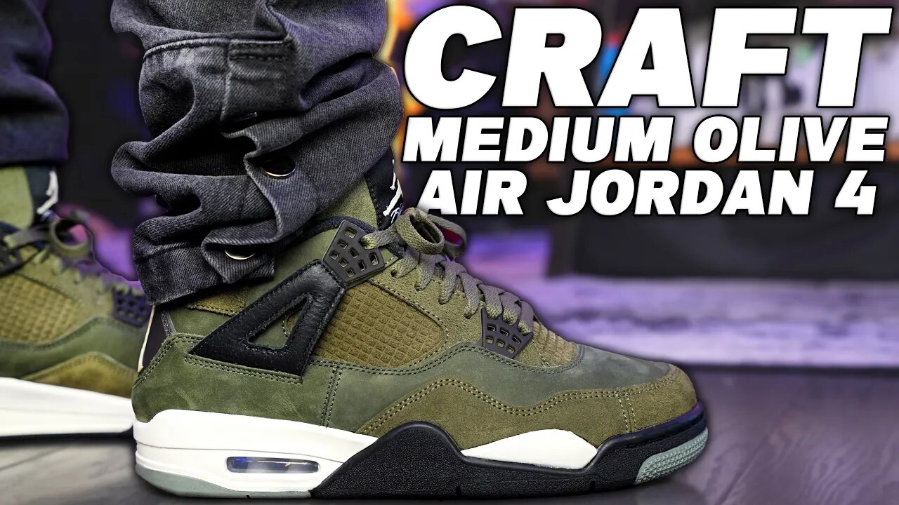 Air Jordan 4 " CRAFT " Medium Olive Review and On Foot