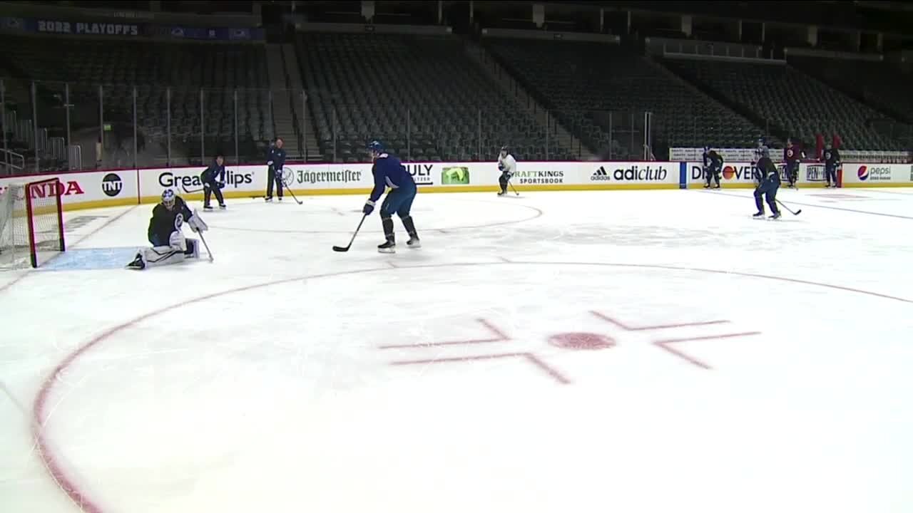 Avs practice again at Ball Arena following Predators sweep