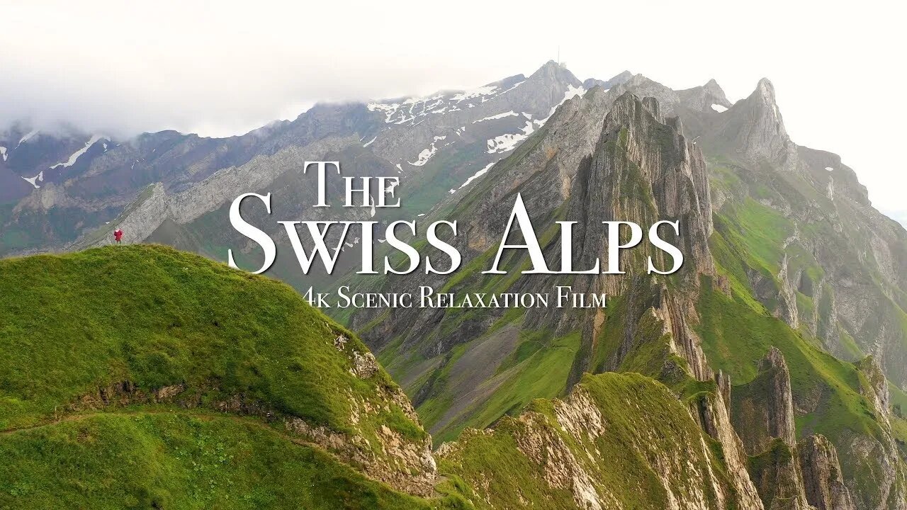 Travel The (SWISS ALPS) 4K Stunning Flyover Video With Music