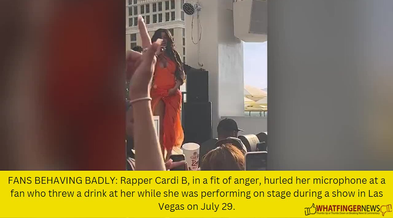 FANS BEHAVING BADLY: Rapper Cardi B, in a fit of anger, hurled her microphone at a fan