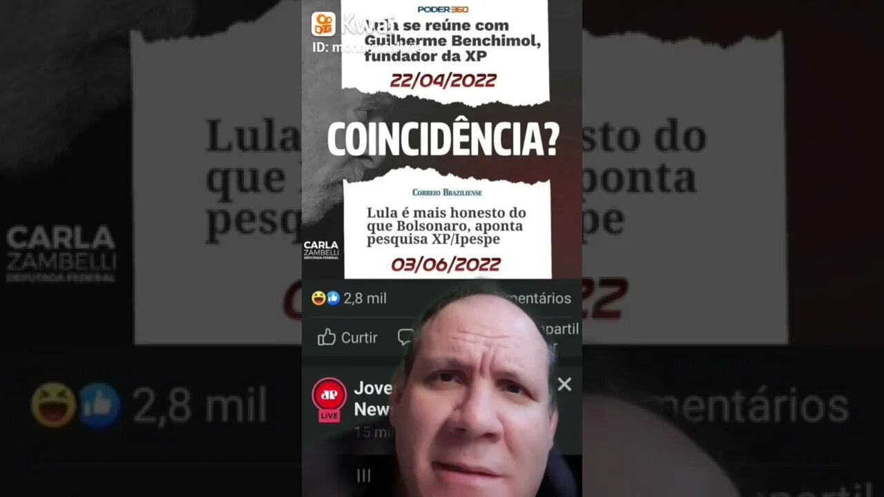 Coincidência? Lula se encontra com Benchimol, fundador da XP. Lula mais honesto que Bolsonaro? rs