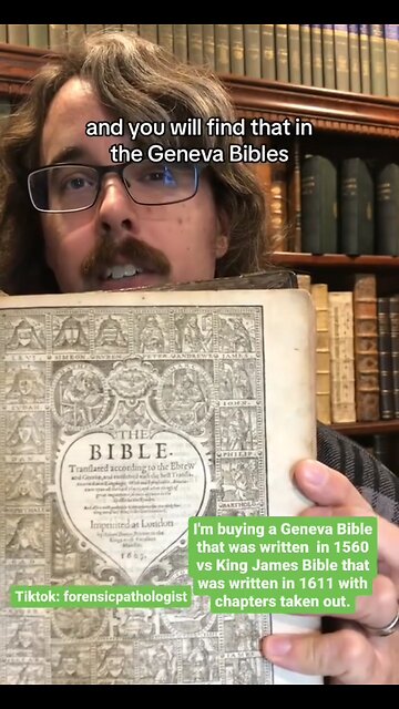 Geneva Bible Written In 1560 Was Banned By King James.