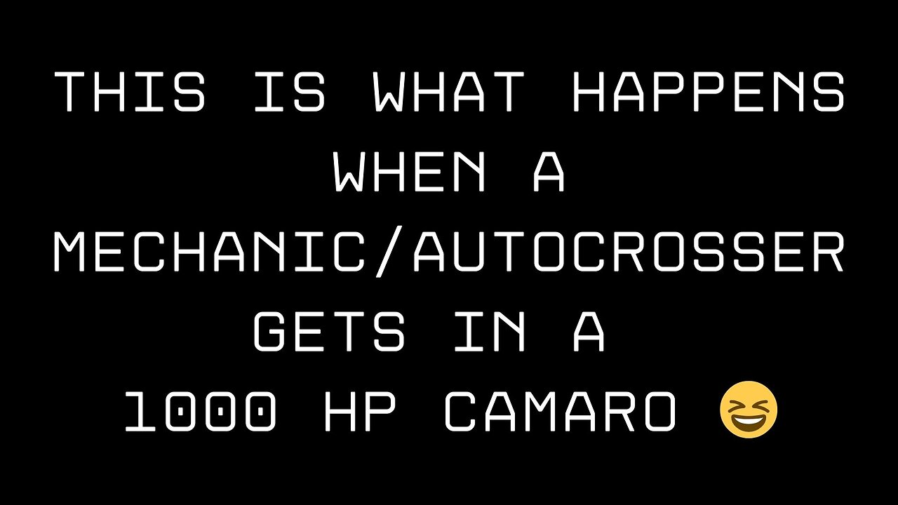 This is what happens when a Mechanic Autocrosser gets in a 1000 HP Camaro