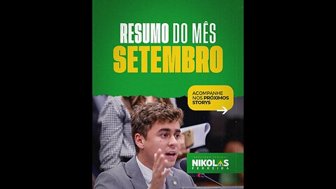 Resumo das atividades parlamentares de Nikolas Ferreira em Setembro de 2023