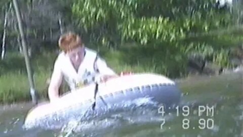 1990 Mark Tubing on Long Lake (Age 14)