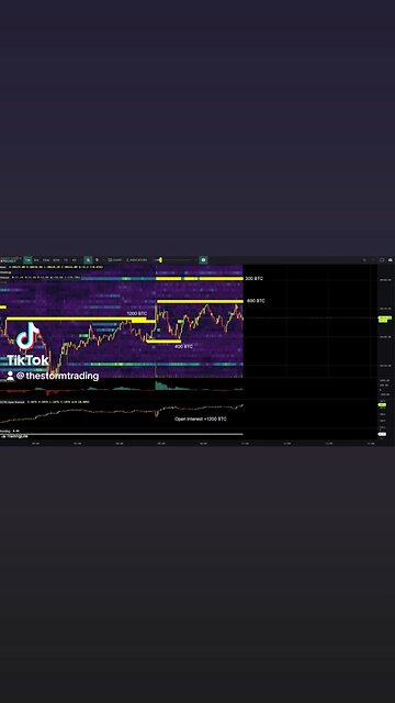 🚨#Bitcoin Low Timeframe Heatmap Summary: Seeing a slight increase in Open Interest