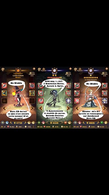 AFK Arena Txt MAJ 1.107 musique no blabla