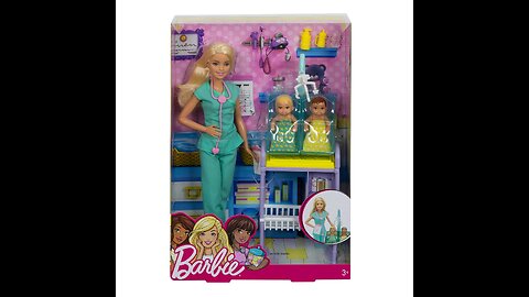 Barbie Baby Doctor Playset with Blonde Doll, 2 Infant Dolls, Exam Table and Accessories, Stetho...