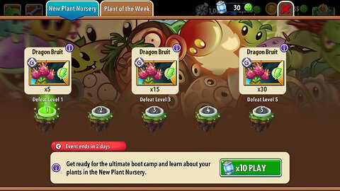 Plants vs Zombies 2 - Plant Nursery - Dragon Bruit - December 2024