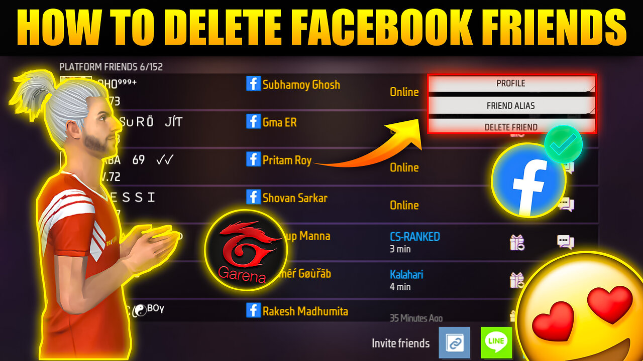 How To Delete All Facebook Friends In Free Fire|How To Delete Fb Friends In FF|Bot Sanju