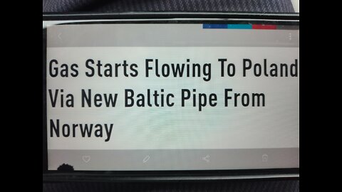 Breaking News ! New gas pipe to Poland now activated. Will Russia blow it up.