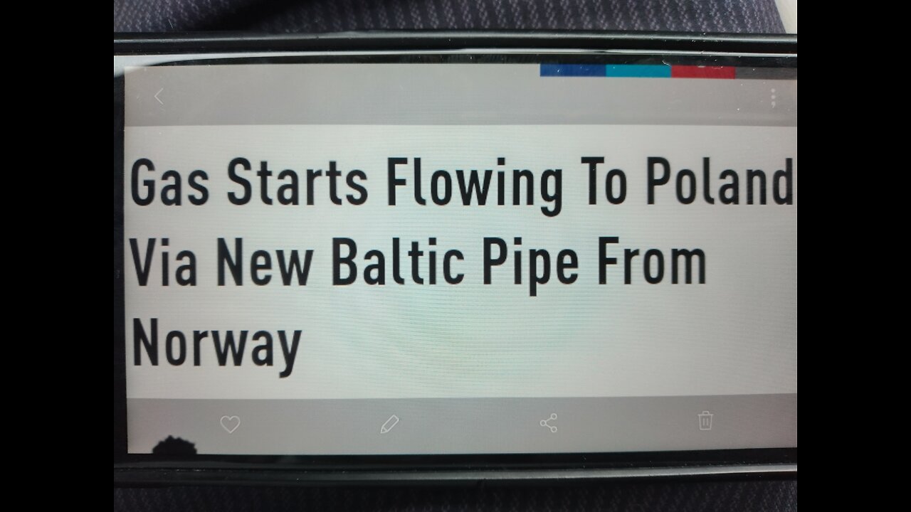 Breaking News ! New gas pipe to Poland now activated. Will Russia blow it up.