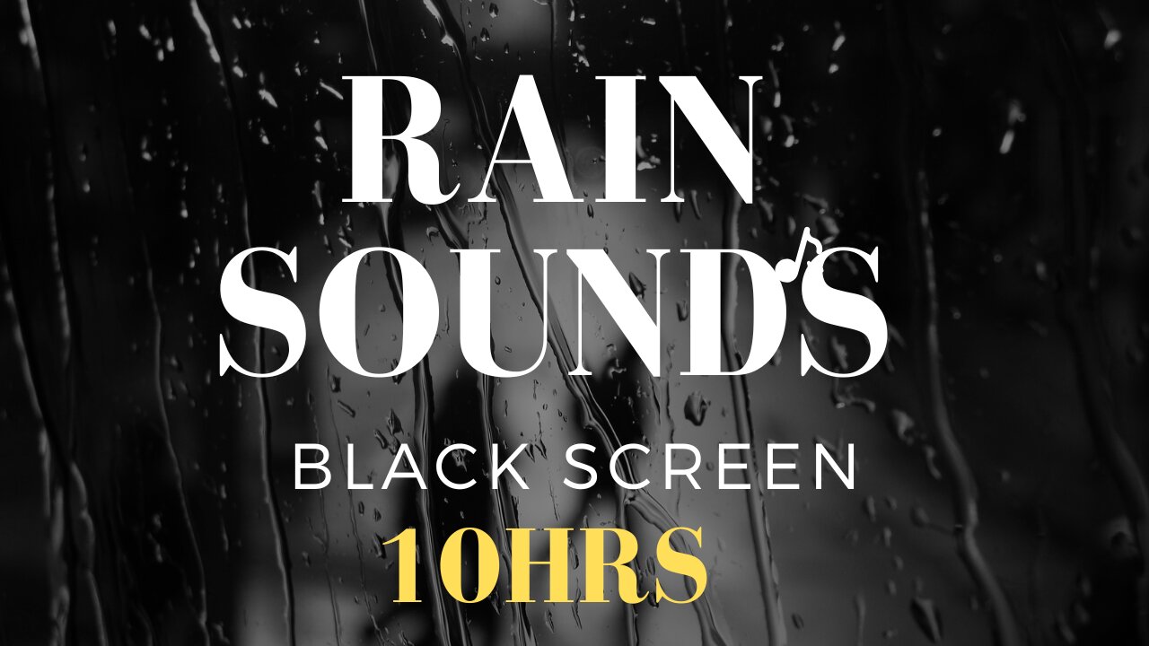 Cant sleep? Relax with Heavy Rain and Thunder sounds - BLACK CREEN