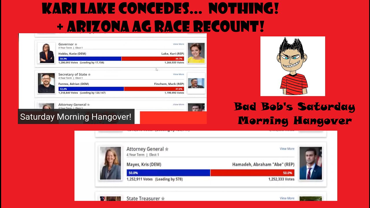 Kari Lake Concedes...NOTHING! + AZ AG Race Recount!