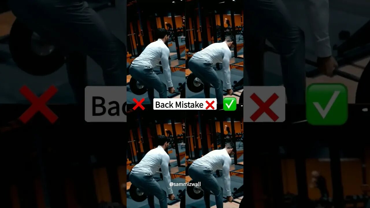 Back Exercises Mistake ❌#shorts #workout #workoutmistakes #sammizwall