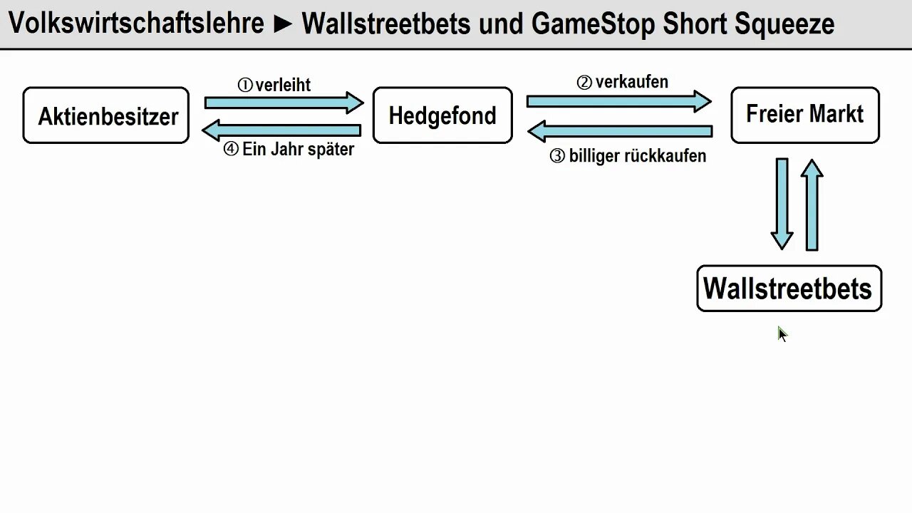 Volkswirtschaftslehre ►GameStop-Aktien, Wallstreetbets und Leerverkäufe