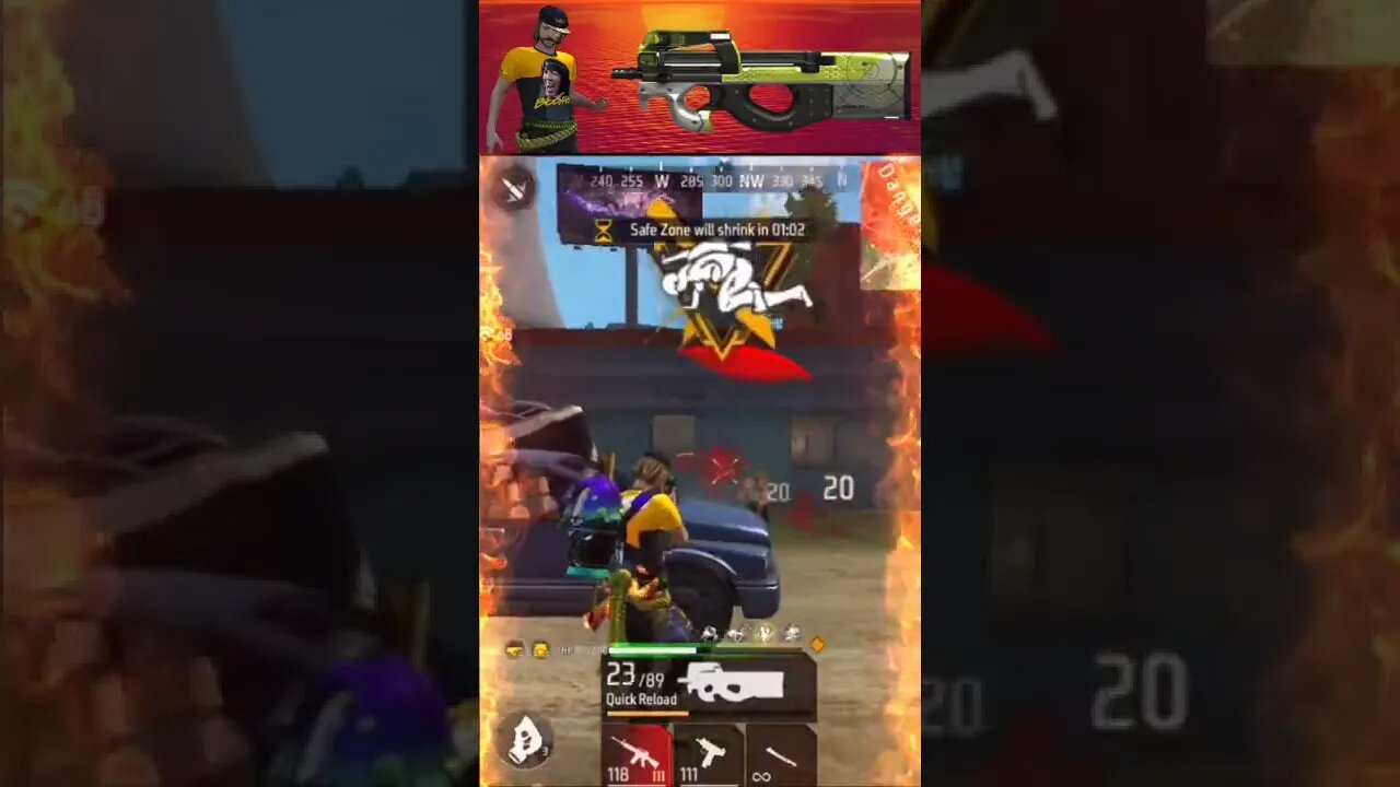 P90 Gun Kill. #shorts #firefild100