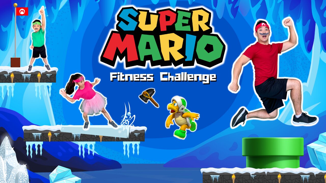 ⭐⭐⭐ SUPER MARIO Epic Videogame Workout 3! Virtual Gym Class | Kids Exercise at Home