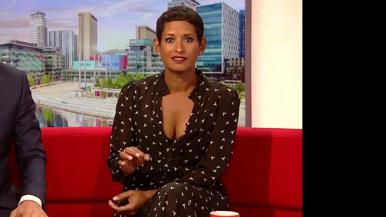 Naga Munchetty - Low Cut Dress - 25th Aug 2022