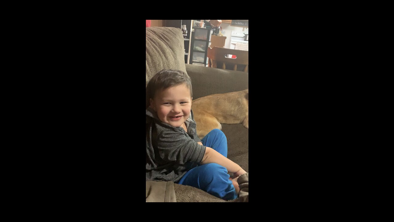 Cute kid singing