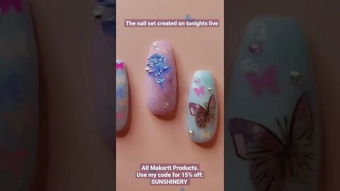 Makartt Mariposa Mayhem Nail Decor and all Makartt Products used 💖Use code Sunshinery for 15% off 💅