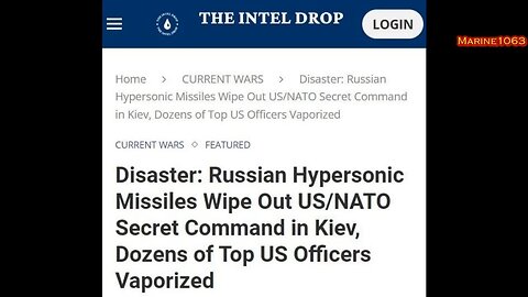 Russ Hypersonic Missiles Hit NATO HighQuarter in Kiev, Dozens Top Officers Vaporized-Update 03.14.23