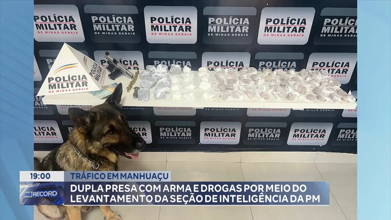 Manhuaçu: Dupla Presa com Arma e Drogas por meio do Levantamento da Seção de Inteligência da PM.