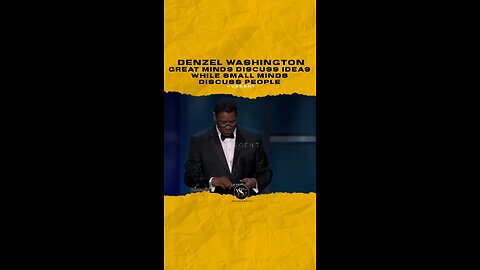 @denzelwashington.official Great minds discuss ideas while small minds discuss people